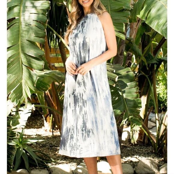 NWT THML Tie Dyed Halter Dress - Picture 7 of 11